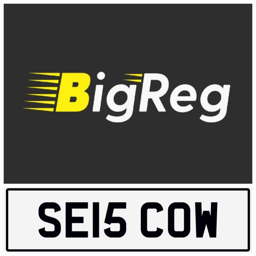 SELLS 🤑🐄 SE15 COW COO CALVE FARM PRIVATE NUMBER PLATE BEN JOE JACK DAN DAV SAM - Picture 1 of 3