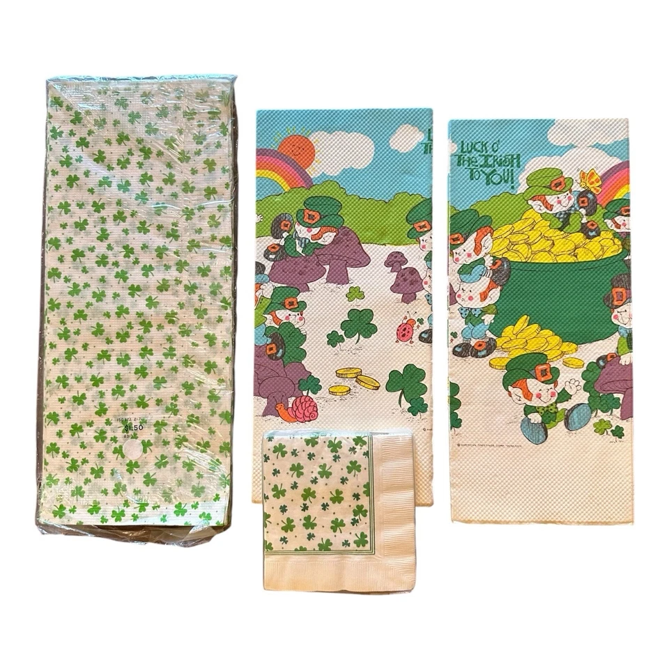 3+ Manteles de papel American Greetings vintage NOS 1979 día de San Patricio irlandeses Foto 2 de 4