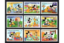 Disney 1998 St Vincent & the Grenadines -Mickey Mouse 70th Birthday Set of 9 MNH