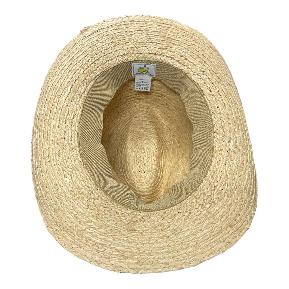 Sombrero de Paja Natural Dorfman Pacific 2024 Masters Logo Verde Cinturón Logo L/XL Foto 3 de 4