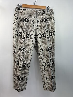 Worthington Modern Fit Crop Pants Women s Sz 4P Snake Print False Pockets
