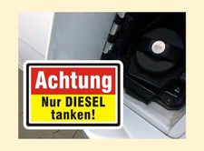 2 x Achtung nur Diesel tanken Aufkleber Tankdeckel Warnung Sticker Auto Nr.7544