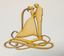 Laserkris wooden Bride And Groom 3mm Mdf Shape Couple Cutout Craft Wedding Decor