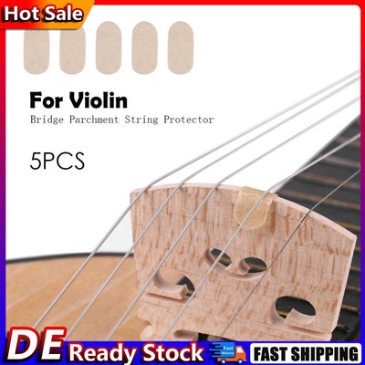 5pcs Bridge Parchment String Protectors for E String Violin Viola Parts De