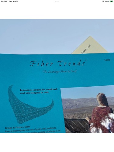 VTG Boutique Artisan Knitting Pattern Landscape Shawl, Neck Scarf & Easy Afghan - Picture 6 of 15