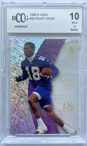 Randy Moss 1998 Skybox EX 2001 #55 Rookie RC Rookie Beckett Graded 10 BCCG 
