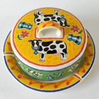 Dunoon Farmyard Butter / Cheese Dish And Lid
