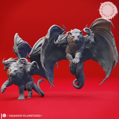 Chimera - 32/54mm Miniatur für Tabletop RPGs (DnD, D&D, Pathfinder)