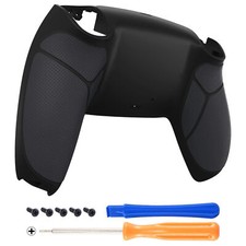 Replacement Back Shell Rubberized Black DIY Bottom CaseCover for PS5 Controller