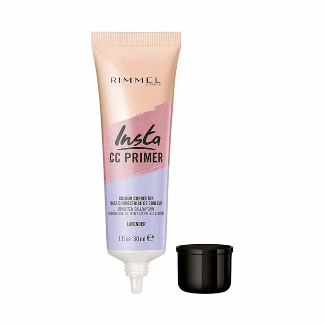 Rimmel Insta CC Primer Color Corrector Lavender Brightens Sallow Skin 1