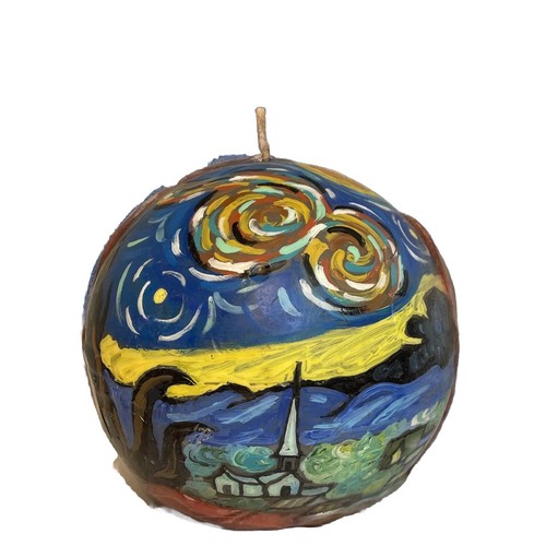 Vela Vincent Van Gogh “Noche estrellada” bola única de Woodstock, Nueva York vintage - Imagen 10 de 10