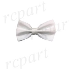 New men's pre-tied bowtie set solid 100 polyester glitter formal wedding White