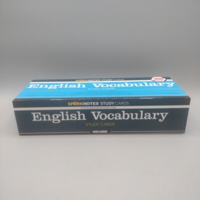 Sparknotes 1000 ENGLISH VOCABULARY VINTAGE Study Cards definitions 