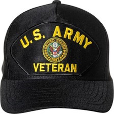 NEW U.S. Army Veteran Ships Baseball cap hat. Black USA Made