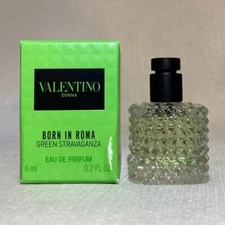 Valentino Donna Born In Roma Green Stravaganza EDP MINI Splash Dab .2oz, 6ml NIB