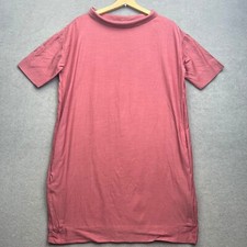 COS Dress UK 10 Pink EU 38 Cowl Neck Pockets Cupro Cotton Midi Classic Chic