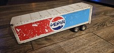 Vintage 1970s Ertl Metal Pepsi Semi Truck Trailer Early Tonka