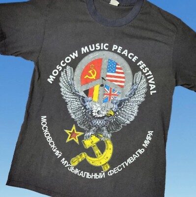 Vintage 1989 Moscow Music Peace Festival T-Shirt Size Medium Vintage 1989 Moscow Music Peace Festival T-Shirt Size Medium