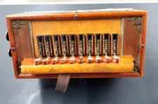 Antique Beaver Brand 10 Button Accordion Wood Made in Germany works