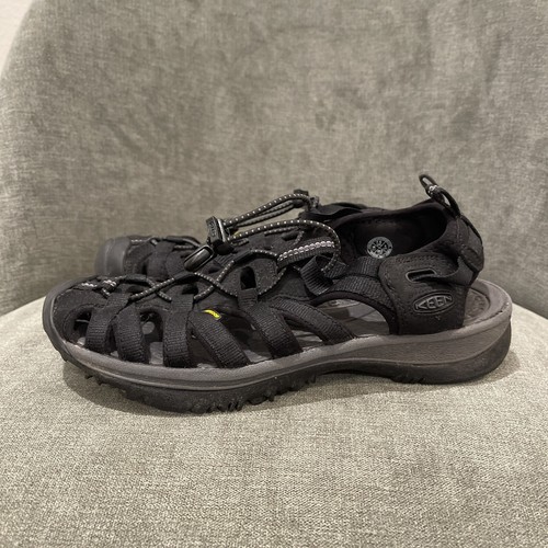 Keen Womens Whisper Closed Toe Water Trail Sandals Black Quick Dry Size 7.5