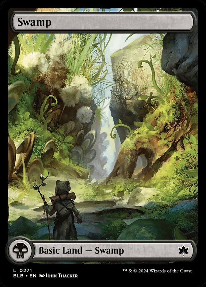 swamp cards mtg #008 Foil from Judge Gift 2023 (P23) Proxy The Gathering Foggy Swamp Visions - Prerelease