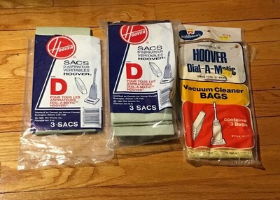 Hoover Dial A Matic Bags ~ Type D ~ Vintage 3 per pack. Hoover Dial A Matic Bags ~ Type D ~ Vintage 3 per pack.