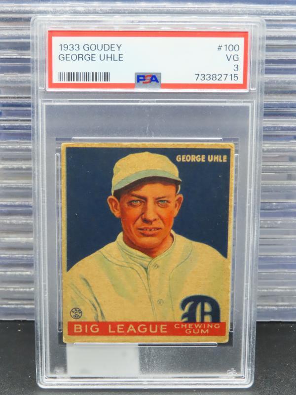 1933 Goudey George Uhle #100 PSA 3 VG Detroit Tigers