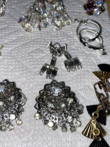 Set Craft Collection Vintage & Marcasit & Strass Clip Ohrringe Ringe - Bild 6 von 16