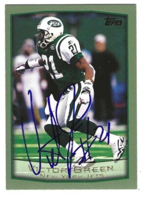 Autographed VICTOR GREEN  New York Jets 1999 Topps Football Card #311 w/COA
