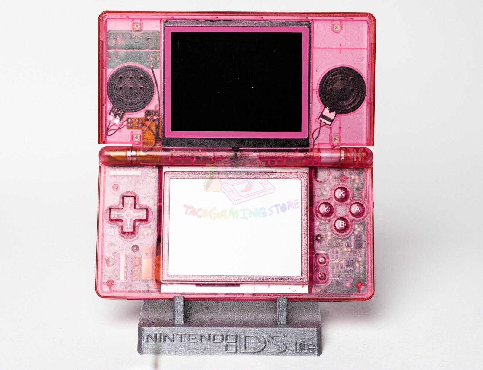 Nintendo DS Lite console pink Custom Transparent Clear Edition