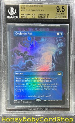 MTG Double Masters 2020 Cyclonic Rift BGS 9.5 GEM MINT Foil Box