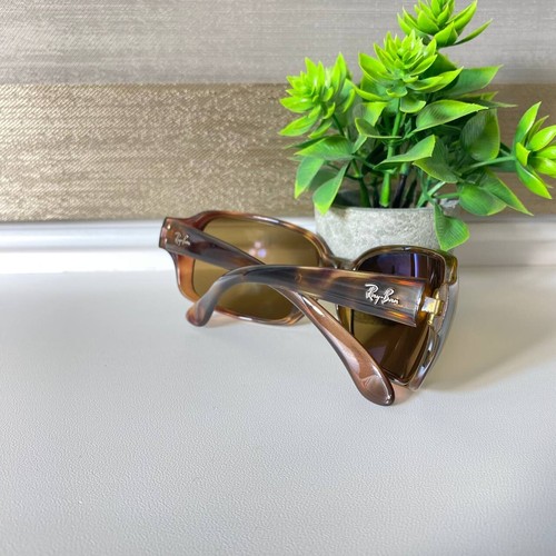 RAY BAN Sunglasses women Polarized Italy RB 4068 642/57 3P Tinder Brown Polar - Picture 10 of 12