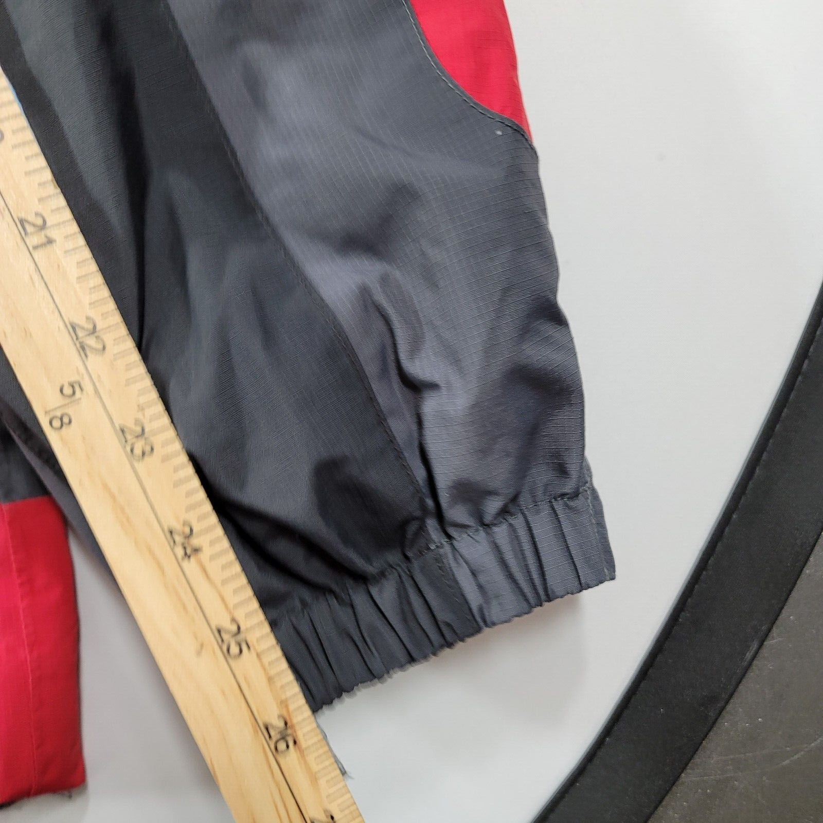 LL Bean 3 in 1 Jacket Mens Large Red Grey Inner Quilted Fleece Puffer Hoody Ski