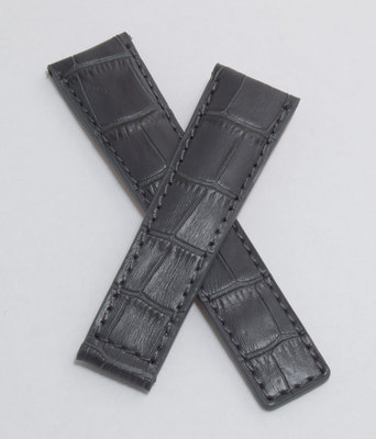 Grey crocodile-style watch strap for TAG Heuer Grand Carrera with FC5037/9  clasp