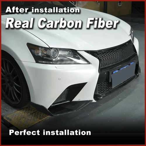 For Lexus GS350 GS F Sport 2013-2015 REAL Carbon Front Bumper Lip Spiltter Flaps - Bild 4 von 12