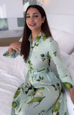 Zara ZW Collection Long Floral Shirt Dress Belt Green XS M L XL 2183/074  New | eBay