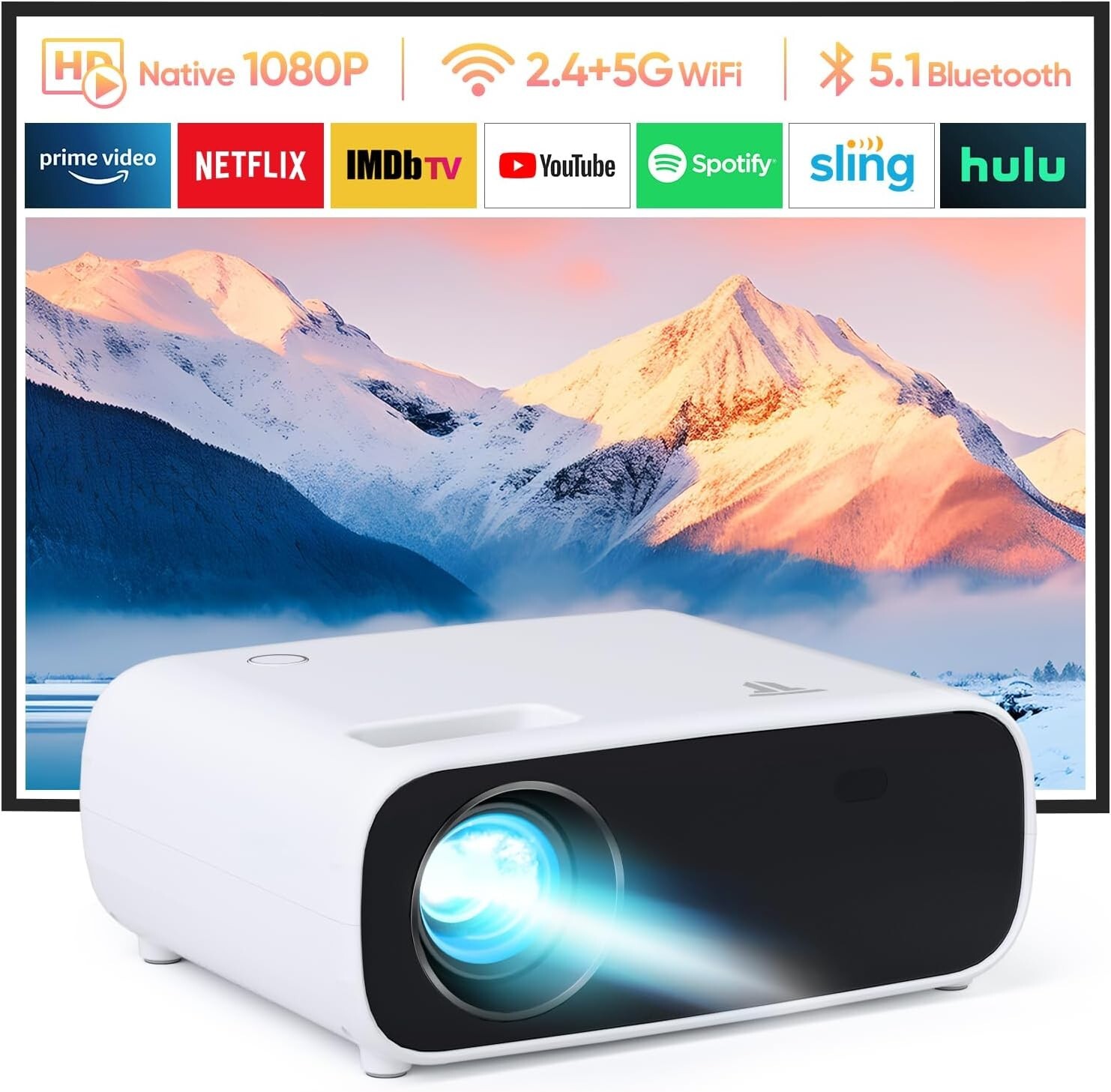 CoolEeve Min AT-M269A: Proiettore Smart 1080P WiFi Bluetooth per Cinema