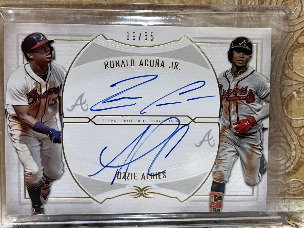 Ronald Acuna /Ozzie Albies Dual Auto 19/35 2019 Topps Definitive 