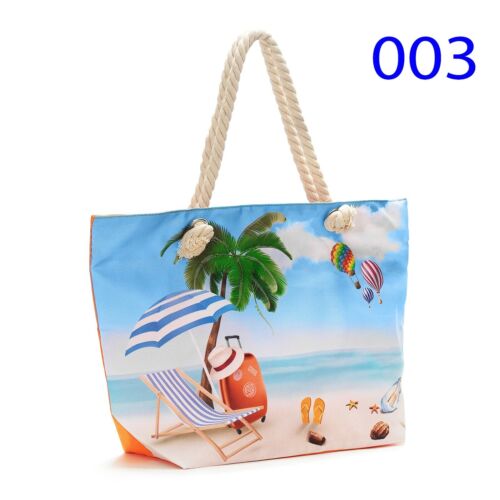 Women's Canvas Tote Shoulder Handbag Travel Shopping Beach Pool Bag New - Picture 8 of 27