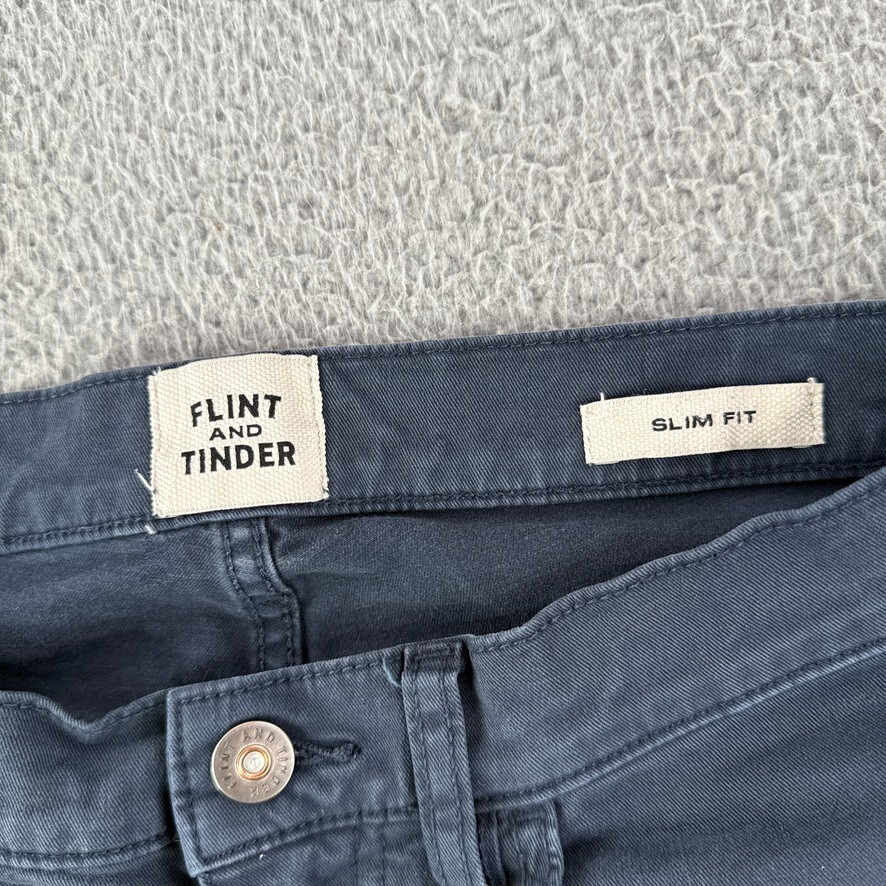 Flint Tinder 365 Pants Mens 30x32 Blue Straight Slim 5 Pocket Travel Huckberry