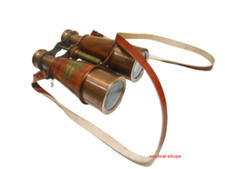 Nautical Marine Binocular Brass Leather Ship Pirate Binocular 6'' Collectibles