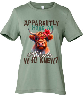 Damen süß Bauernhof Kuh Hochland Kuh Tier T-Shirt Tee Geburtstag Geschenk