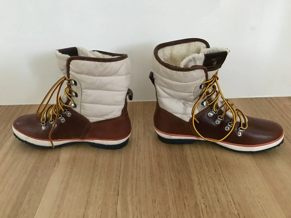 Gant USA Hannah leather rubber base snow winter boots faux fur Ski Snow EU 38 - image 2 of 4