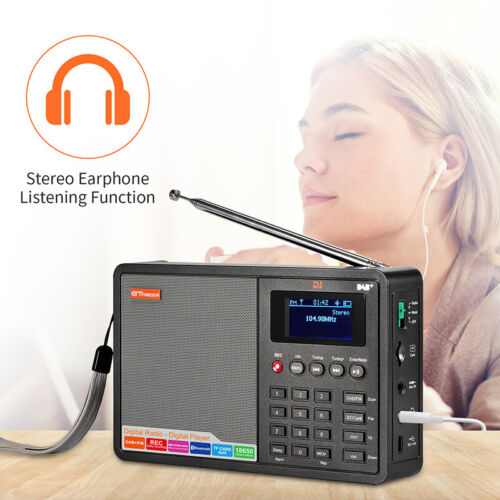 DAB/DAB+ FM Radio Portable Digital Radio Bluetooth Speaker Alarm Clock Radio Battery - Picture 10 of 11