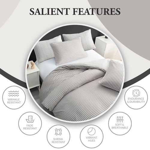 Duvet Cover Set Reversible King Size Duvet Cover Bedding Set Single Double King - Picture 323 of 544