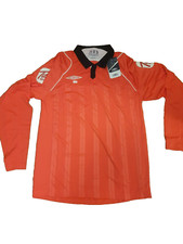 Umbro FA Referee Shirt EFL England Orange New w/ Tags Medium Long Sleeve
