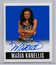 Maria Kanellis 2014 Leaf Originals Wrestling Alternate Art Blue Autograph 01/10