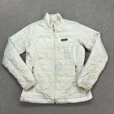 Patagonia Jacke Damen Small weiß Nano Puff Primaloft Thermo Mantel Lady*