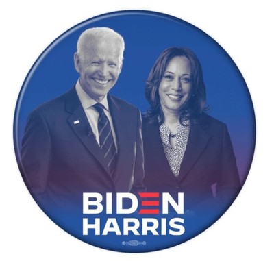 Joe Biden Kamala Harris For President Silhouette 2.25 Inch Pinback Button  Pin | eBay