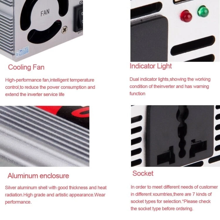 SUVPR 200W Power Inverter AC 220V + USB 5V Multifunctional Inverter - Image 3 of 4